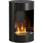 Chemine biothanol - homcom - rservoir 0, 9 l - dure de combustion env. 3 heures - extincteur - acier ...