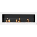 Chemine biothanol murale design bauhaus - triple brleur 1 l - pare - feu verre tremp, kit fixation ...
