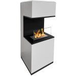 Divina fire - cheminée au bioéthanol oslo biocheminée au sol en acier blanc l38xp38xh100 Divina fire - cheminée au bioéthanol oslo biocheminée au sol en acier blanc l38xp38xh100