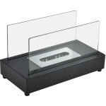 Kekai - chemine biothanol de table etna 35, 5x18x20, 5cm brleur en acier inoxydable, verre tremp ...