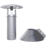 Cheminee coaxial en acier inoxydable d. 80 / 125 poele a granules terminal vertical ce fabrique en italie ...