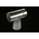 T de chemine dn 120, 90 degrs pour chaudires  chambre de combustion ouverte