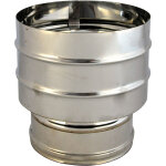 Chapeau coupe - vent a double paroi ala smokestack 80 - 130 mm 8 a 13 cm