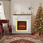 Chemine lectrique 101 cm ? effets de flammes 3d ? clairage led ? chauffage 1500 w, rglage prcis ...