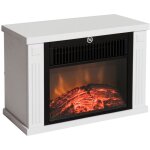 Chemin�e �lectrique 1200w autonome avec effet flamme blanc pour une atmosph�re conviviale et chaleureuse ...