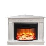 Dlc home chemine lectrique d?angle blanche ? torino ef 4 ? 1800w ? tlcommande - effet flame