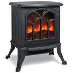 Chemine lectrique avec chauffage et feu de bois chemine lectrique led effet flamme pole  conomie ...