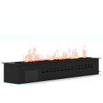Privatefloor - chemine lectrique dcorative avec flamme de vapeur d'eau - 140cm noir