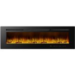 Kekai - chemine lectrique maine murale et encastrable 173x10x46 cm 2000 w simulation de feu panneau ...