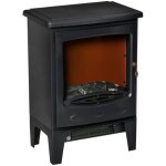 Chemin�e �lectrique led autoportante - effet flamme r�aliste - 900 / 1800 w - chauffage d'appoint - noir ...