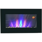 Chemine lectrique murale 1000 / 2000 w, chemine dcorative avec effet flamme 7 couleurs rglables, ...