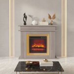 Chemine lectrique murale / autoportante avec effet flamme 3d raliste & clairage d'ambiance led multicolore ...