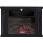 Chemine lectrique pole style contemporain thermostat 600 - 1200 w blanc