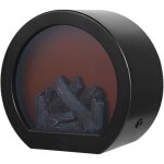 Chemin�e �lectrique sans flamme r�aliste led chemin�e lanterne aliment�e � b�ches effet feu pour la d�coration ...