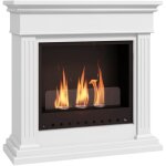 Chemine  l'thanol biothanol 3 brleurs 0, 4l couverture 16 - 18 ? autonomie environ 2h - blanc