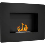 Chemin�e � �thanol noire, po�le � bio�thanol en acier inoxydable, capacit� 0. 9l, dur�e de combustion ...