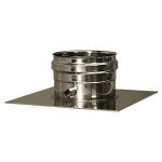 Cheminee inox isol� double paroi avec plaque d'�vacuation d'air ferm�e dn 100 / 120