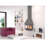 Focgrup - chemine mtallique murale suspendue scoria s 12 kw ch57 f10 - pc