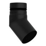 Cheminee tuyau de poele a pellets emaille noir avec joint cache courbe 45 dn 80 conduit 600 ce made in ... Cheminee tuyau de poele a pellets emaille noir avec joint cache courbe 45 dn 80 conduit 600 ce made in ...