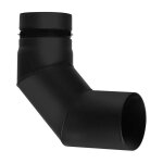 Cheminee tuyau de poele a pellets emaille noir avec joint cache courbe 90 dn 80 conduit 600 ce made in ...