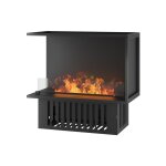 Chemin�e � vapeur d'eau encastrable corner l800 avec flammes multicolores, effet 3d et contr�le par applicatio ...