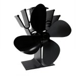 A)chemine, ventilateur thermique  4 lames pour brleur  bches, ventilateur  nergie cintique thermique ...