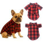 Chemise  carreaux rouge ? vtements mignons pour chien ? vtements de nol doux et dcontracts pour ...