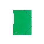 Chemise � �lastique 3 rabats oxford 24 x 32 cm dos 2 cm - couleurs classiques verte - lot de 10