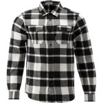 Chemise en flanelle, chemise de b�cheron, chemise de travail blanche / noire xxl