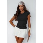 Chemisier froncé noir shira xs / s Chemisier froncé noir shira xs / s