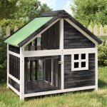 Chenil - abri pour chien - cage pour chien gris 96x60, 5x87 cm bois de pin solide 670403
