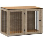 Chenil, enclos et parc pour chien - meuble niche chien 30kg avec porte, fenêtre et table acier chêne ... Chenil, enclos et parc pour chien - meuble niche chien 30kg avec porte, fenêtre et table acier chêne ...