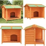 Chenil marron 96x87x80, 5 cm bois de pin solide - niche pour chien - chenil extérieur - abri pour chien ... Chenil marron 96x87x80, 5 cm bois de pin solide - niche pour chien - chenil extérieur - abri pour chien ...