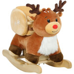 Cheval � bascule pour enfants - aiyaplay - berceuses, ceinture de s�curit� - polyester - 65 x 35 x 59 ...