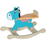 Cheval  bascule pour enfants - aiyaplay - guidon et base stable - en bois - 59 x 27 x 43 cm - vert fonc ...