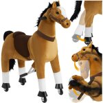 Tectake - cheval à bascule sur roulettes en peluche - 34 x 89 x 100 cm Tectake - cheval à bascule sur roulettes en peluche - 34 x 89 x 100 cm