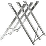 No brand - chevalet de sciage tréteau de sciage en acier galvanisé avec 3 supports de troncs No brand - chevalet de sciage tréteau de sciage en acier galvanisé avec 3 supports de troncs
