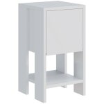 Chevet dkarsdor, commode basse, table de nuit, tagre de chevet, 30x30h55 cm, blanc - dmora