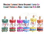 Chiciris carrousel en bois cheval ornement d�coration de cheval en bois man�ge en d�coration de nol en ...