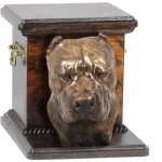 Chien argentin, dogo argentino - une urne pour les cendres de chien avec une statuette, une urne lgante ...