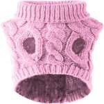 Chien pull gilet manteau chaud animal de compagnie doux tricot laine hiver pull tricot au crochet manteau ...