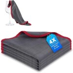 Chiffons en fibre de carbone, 4x chiffon microfibre serviette sans trace absorbant polissage pour vitres, ...