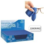 Chiffon � lunettes en microfibre bleu marine