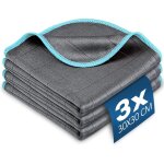 Chiffon magique microfibre carbone 400gsm, serviette sans trace absorbant polissage, lingette essuie ...