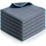 Chiffon magique microfibre carbone, 6pcs chiffon en fibre de carbone sans trace absorbant, professionnel ...