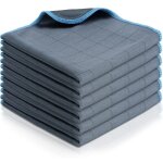 Chiffon magique microfibre carbone, 6pcs chiffon en fibre de carbone sans trace absorbant, professionnel ...