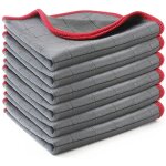 Chiffon magique microfibre carbone , 6x serviette sans trace � polir, lingette essuie verre vitre lunette ...