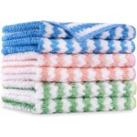Chiffons de nettoyage en microfibre, lot de 6 chiffons de nettoyage en microfibre ultra - absorbants, ...