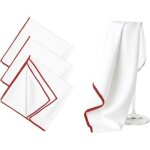 Chiffons de polissage microfibre vitre anti trace chiffon lot de 3 blanc rouge �pais et absorbant pour ...