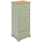 Chiffonnier 5 tiroirs en bois mohea